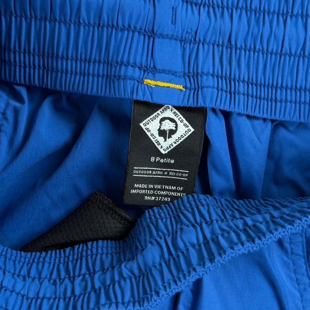 Rei Co-op x Outdoor Women's Afro Trail Hiking Pants Blue Yellow 8 Petite - Picture 8 of 11